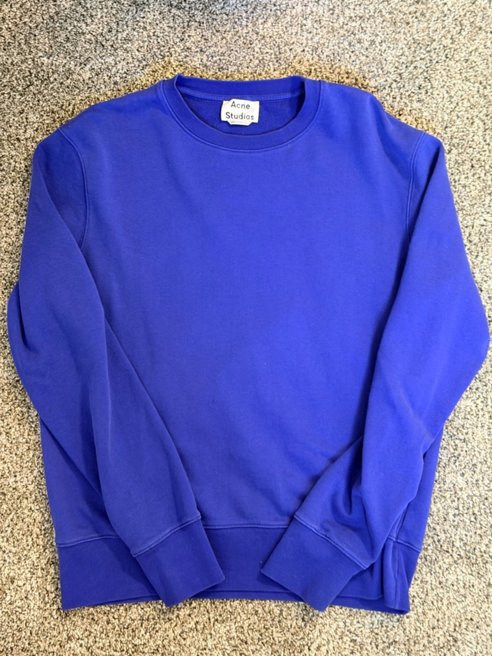 Acne Studios Men’s Cobalt Crewneck Sweatshirt